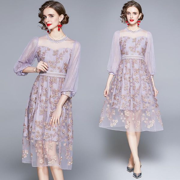 casual dresses simgent floral embroidery dress women mesh three quarter sleeve a line lace up patchwork midi robe femme sg18174, Black;gray
casual dresses simgent floral embroidery dress women mesh three quarter sleeve a line lace up patchwork midi robe femme sg18174, Black;gray