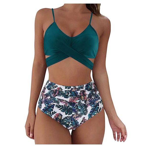 women's swimwear 2021 women fashion soild print bikini set push up bathing suit high waist swimsuit, White;black
women's swimwear 2021 women fashion soild print bikini set push up bathing suit high waist swimsuit, White;black