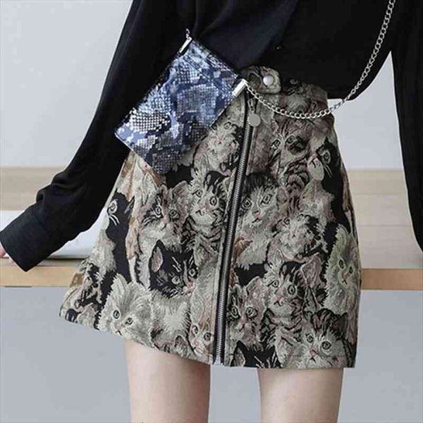 retro a-line jacquard embroidery womens skirt cat print high waist zipper elegant women suit, Black
retro a-line jacquard embroidery womens skirt cat print high waist zipper elegant women suit, Black