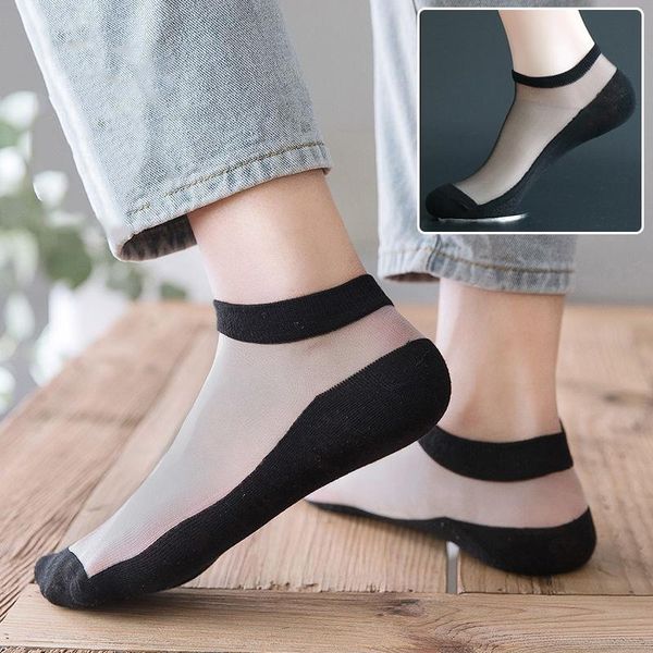 men's socks 1pair cotton bottom transparent ice silk ultra-thin breathable short for summer deodorant invisible, Black
men's socks 1pair cotton bottom transparent ice silk ultra-thin breathable short for summer deodorant invisible, Black