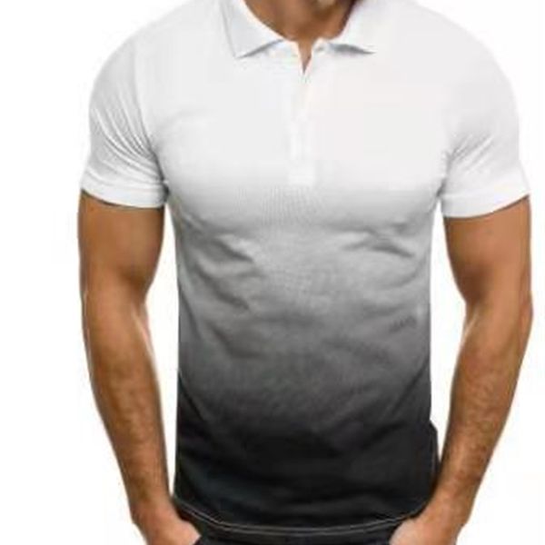 fashion polo shirt men's casual sports t-shirt summer lapel 3d tapered short sleeve, White;black
fashion polo shirt men's casual sports t-shirt summer lapel 3d tapered short sleeve, White;black