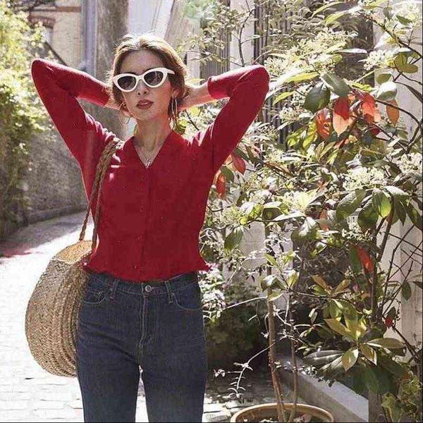 rouje solid ruffles knitted women sweater cardigans brand vintage v neck single breasted sweaters autumn knitwear cws0047, White;black
rouje solid ruffles knitted women sweater cardigans brand vintage v neck single breasted sweaters autumn knitwear cws0047, White;black