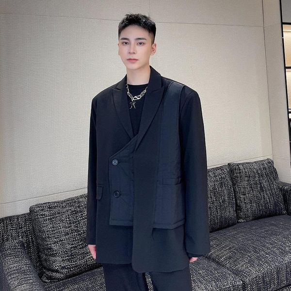men's suits & blazers men japanese style dress suit net celebrity jacket streetwear fashion loose casual vest splice coat, White;black
men's suits & blazers men japanese style dress suit net celebrity jacket streetwear fashion loose casual vest splice coat, White;black
