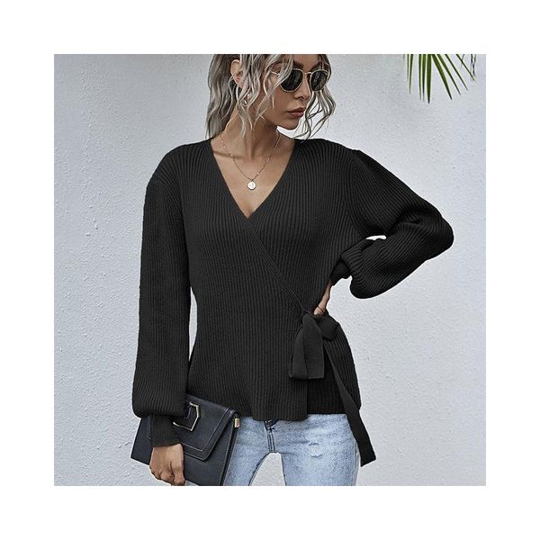 women's sweaters ribbon bow autumn and winter clothing leisure v neck waist controlled lace up sweater female, White;black
women's sweaters ribbon bow autumn and winter clothing leisure v neck waist controlled lace up sweater female, White;black
