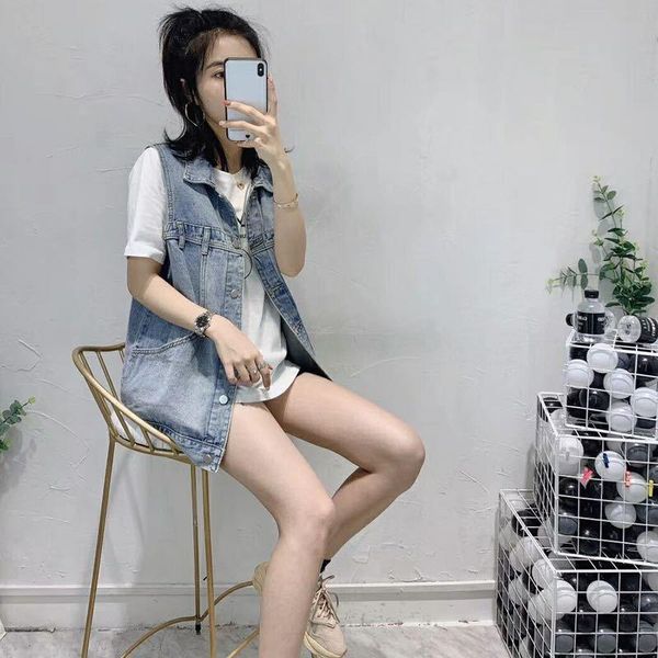women's vests 2021 denim vest korean spring women jacket coat girl clothing net red winter loose sleeveless summer fashion gilet, Black;white
women's vests 2021 denim vest korean spring women jacket coat girl clothing net red winter loose sleeveless summer fashion gilet, Black;white