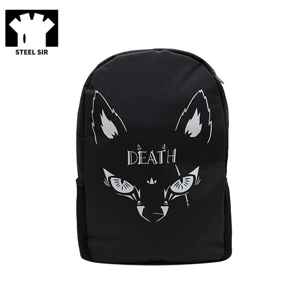 backpack punk fashion men women black canvas bag printing zipper travel
backpack punk fashion men women black canvas bag printing zipper travel