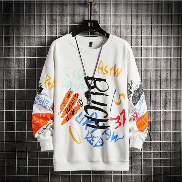 men's hoodies & sweatshirts 2021 loose sweatshirt men harajuku painted printed pullover autumn hoody casual streetwear cotton clothes, Black
men's hoodies & sweatshirts 2021 loose sweatshirt men harajuku painted printed pullover autumn hoody casual streetwear cotton clothes, Black