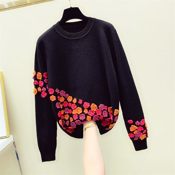 luxury quality autumn winter women's o neck long sleeves flower knitted sweaters womens knitting sweater a4406 210519, White;black
luxury quality autumn winter women's o neck long sleeves flower knitted sweaters womens knitting sweater a4406 210519, White;black