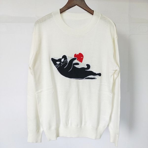 59% off factory outlet store embroidered love cat thin knitted for women in autumn and winter, White;black
59% off factory outlet store embroidered love cat thin knitted for women in autumn and winter, White;black