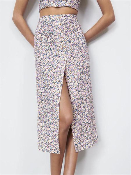 european and american style 2021 summer fashion fresh purple daisy floral high waist split skirt women's clothing skirts, Black
european and american style 2021 summer fashion fresh purple daisy floral high waist split skirt women's clothing skirts, Black
