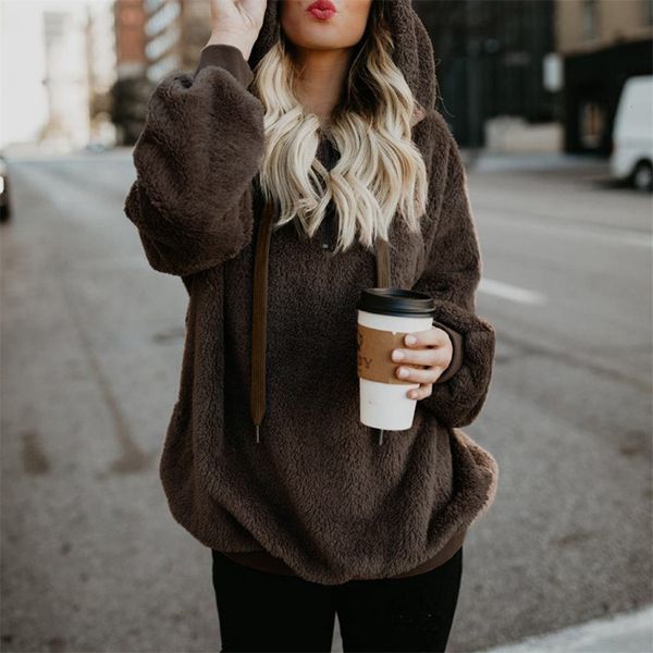 women hoodie women's streetwear solid color loose sweatshirts woman pocket plush fleece s casual autumn winter hooded pullover, Black
women hoodie women's streetwear solid color loose sweatshirts woman pocket plush fleece s casual autumn winter hooded pullover, Black