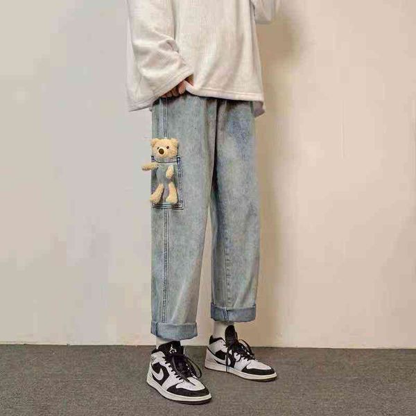 women's jeans teddy bear women loose plus size denim wide-leg pants harajuke high waist straight black trousers streetwear 7cqx, Blue
women's jeans teddy bear women loose plus size denim wide-leg pants harajuke high waist straight black trousers streetwear 7cqx, Blue