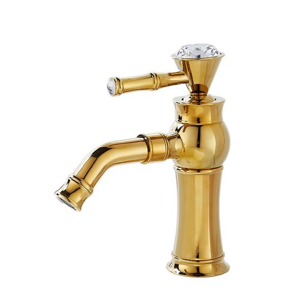 bathroom single-hole european-style gold basin tap and cold brass table under the antique crystal single handle sink faucets
bathroom single-hole european-style gold basin tap and cold brass table under the antique crystal single handle sink faucets