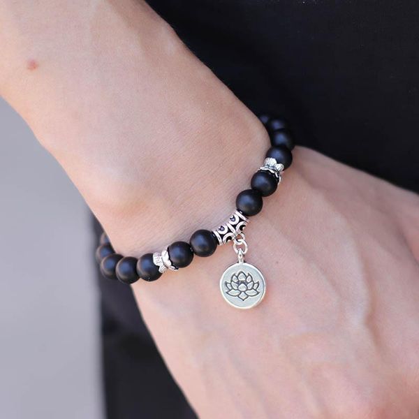beaded, strands classic lotus flower pendant tibetan bracelet natural stone onyx braclet women yoga prayer jewelry men buddha bead charm bij, Black
beaded, strands classic lotus flower pendant tibetan bracelet natural stone onyx braclet women yoga prayer jewelry men buddha bead charm bij, Black