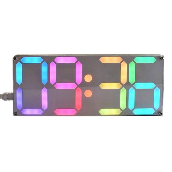 timers large rainbow color digital tube ds3231 clock diy kit with customizable colors
timers large rainbow color digital tube ds3231 clock diy kit with customizable colors