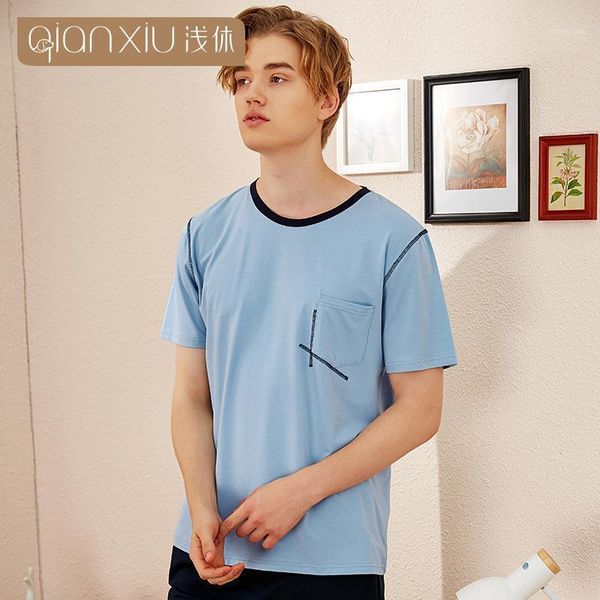 sleepwear male nightwear suit summer cotton mens pajamas short sleeve round neck loose thin leisure man homewear pyjamas men's, Black;brown
sleepwear male nightwear suit summer cotton mens pajamas short sleeve round neck loose thin leisure man homewear pyjamas men's, Black;brown