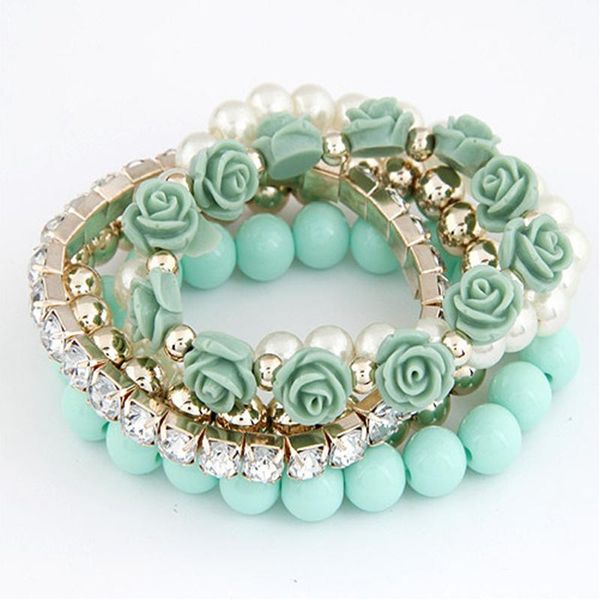 charm bracelets fashion summer jewelry mix style beads flower bijoux elastic pulseira feminina pulseras for women & bangles gift, Golden;silver
charm bracelets fashion summer jewelry mix style beads flower bijoux elastic pulseira feminina pulseras for women & bangles gift, Golden;silver