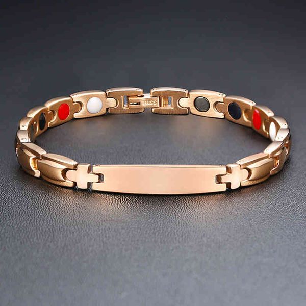 titanium therapy bracelet rose gold tone health healing germanium negative ion far infrared lady mom gift, Black
titanium therapy bracelet rose gold tone health healing germanium negative ion far infrared lady mom gift, Black