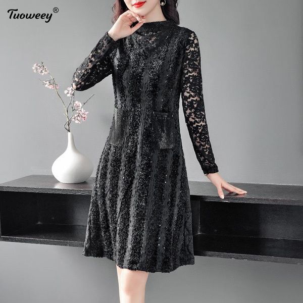 vintage black lace dress women fashion bow stand collar button pullover dresses autumn and spring female vestidos casual, Black;gray
vintage black lace dress women fashion bow stand collar button pullover dresses autumn and spring female vestidos casual, Black;gray