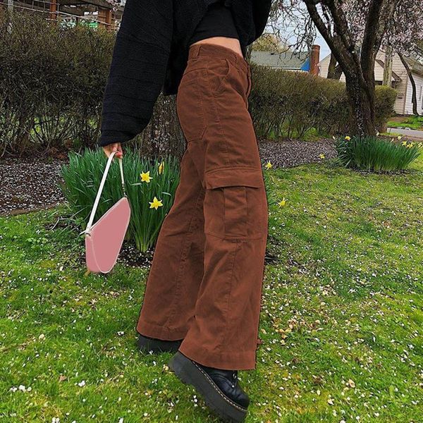est brown corduroy pants women harajuku cargo retro trousers autumn winter high waist streetwear women's & capris, Black;white
est brown corduroy pants women harajuku cargo retro trousers autumn winter high waist streetwear women's & capris, Black;white
