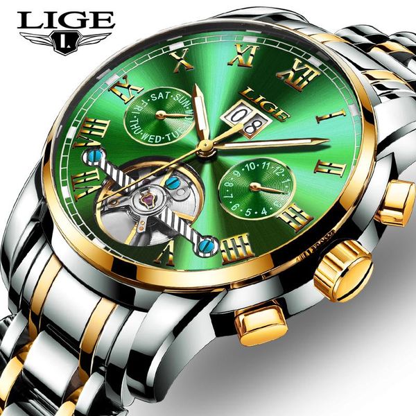 wristwatches relogio masculino lige mens watches automatic mechanical watch men full steel business waterproof sport, Slivery;brown
wristwatches relogio masculino lige mens watches automatic mechanical watch men full steel business waterproof sport, Slivery;brown