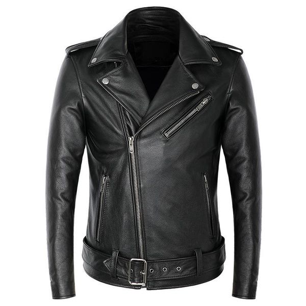 men's leather & faux 2021 autumn winter classic casual real cowhide jacket men slim genuine clothes fashion male motorcycle coat e230, Black
men's leather & faux 2021 autumn winter classic casual real cowhide jacket men slim genuine clothes fashion male motorcycle coat e230, Black