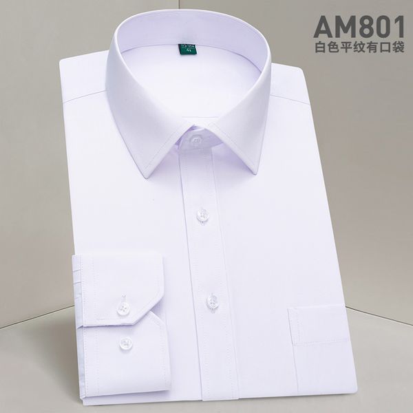 men's solid color business long-sleeved shirt formal wear square collar slim shirts, White;black
men's solid color business long-sleeved shirt formal wear square collar slim shirts, White;black