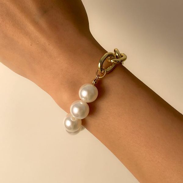 charm bracelets ingesight.z imitation pearl wrist chain bangles chunky thick miami curb cuban for women hand jewelry, Golden;silver
charm bracelets ingesight.z imitation pearl wrist chain bangles chunky thick miami curb cuban for women hand jewelry, Golden;silver