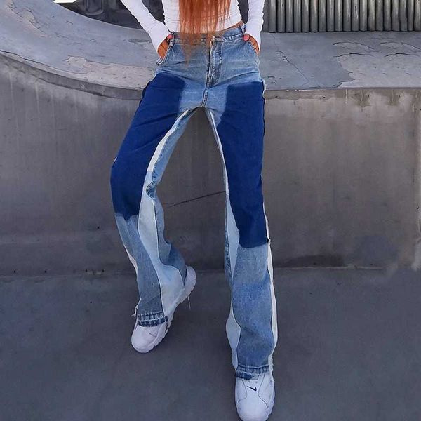 fashion patchwork hit color high waist silm jeans temperament casual trousers chic distressed women bottoms pants 210525, Blue
fashion patchwork hit color high waist silm jeans temperament casual trousers chic distressed women bottoms pants 210525, Blue
