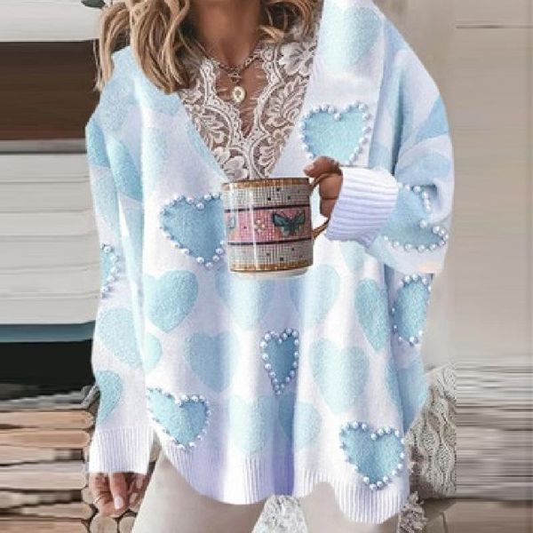 women's sweaters v neck long sleeve lace furry pullover winter autumn loose streetwear jumper women fashion heart print beading sw, White;black
women's sweaters v neck long sleeve lace furry pullover winter autumn loose streetwear jumper women fashion heart print beading sw, White;black