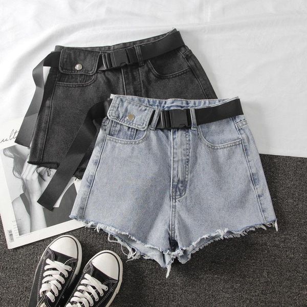 ailegogo summer high waist womens short black blue denim casual hole solid color plus size jeans with belt, White;black
ailegogo summer high waist womens short black blue denim casual hole solid color plus size jeans with belt, White;black