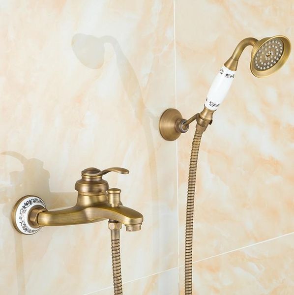 retail antique brass design bathroom shower faucet set / wall mounted luxury ceramics series /single handle mixer tap sets
retail antique brass design bathroom shower faucet set / wall mounted luxury ceramics series /single handle mixer tap sets