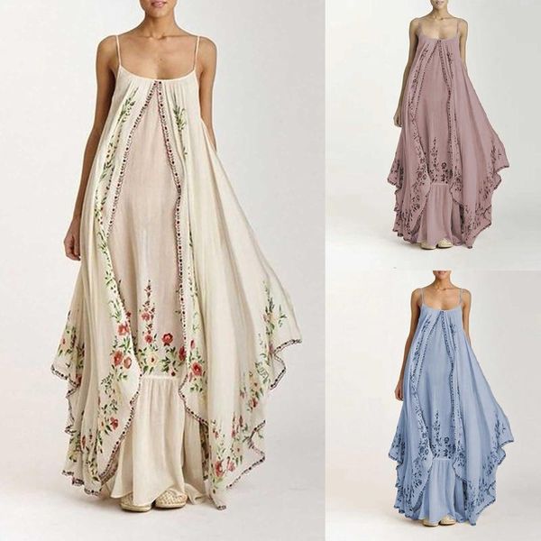 casual dresses 2021 summer women dress vintage loose print layered sleeveless sling long vestidos robe femme, Black;gray
casual dresses 2021 summer women dress vintage loose print layered sleeveless sling long vestidos robe femme, Black;gray