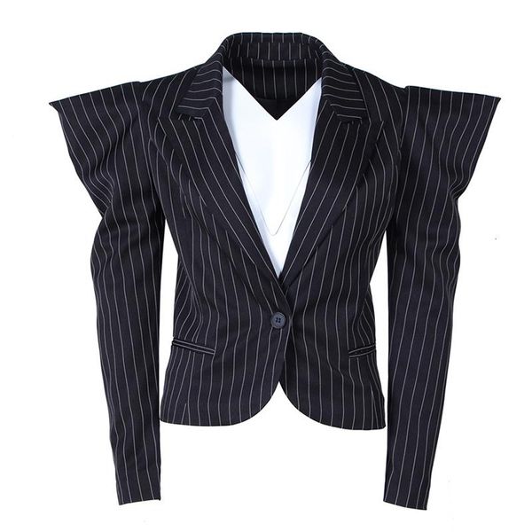women's suits & blazers seebeautiful fashion 2021 autumn winter striped notched collar long sleeve one button loose coat single suit wo, White;black
women's suits & blazers seebeautiful fashion 2021 autumn winter striped notched collar long sleeve one button loose coat single suit wo, White;black