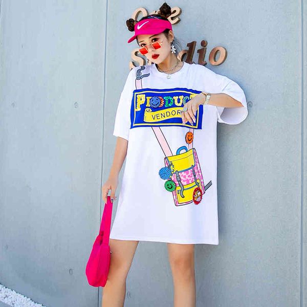 polo thailand tide brand net red heavy industry sequin letter printed t-shirt loose fat mm cotton mid-length dress, White
polo thailand tide brand net red heavy industry sequin letter printed t-shirt loose fat mm cotton mid-length dress, White