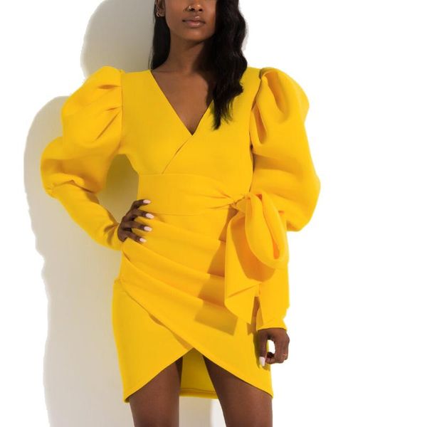 casual dresses women mini dress long lantern sleeves wrap with waist belt v neck party event occasion celebrate female robes date out 2, Black;gray
casual dresses women mini dress long lantern sleeves wrap with waist belt v neck party event occasion celebrate female robes date out 2, Black;gray