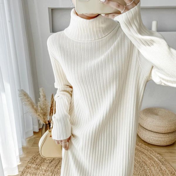 women's sweaters make super long hair dress over-the-knee female autumn/winter in easing render turtleneck knitted, White;black
women's sweaters make super long hair dress over-the-knee female autumn/winter in easing render turtleneck knitted, White;black