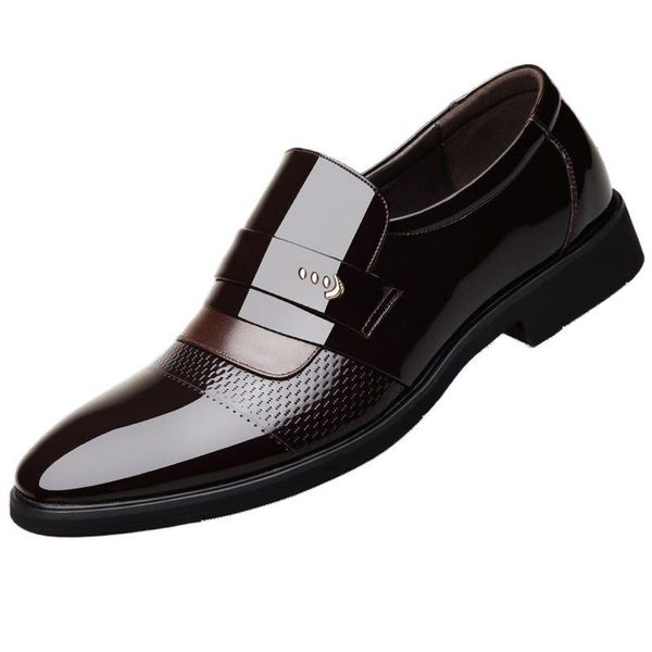 dress shoes lnvisible inside heighten men's pointed bright leather patent business casual marriage style 38-48, Black
dress shoes lnvisible inside heighten men's pointed bright leather patent business casual marriage style 38-48, Black