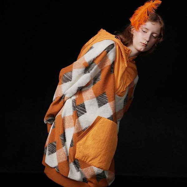 women's hoodies & sweatshirts aigyptos original designer 2021 autumn and winter orange color matching loose literary wool jacquard swea, Black
women's hoodies & sweatshirts aigyptos original designer 2021 autumn and winter orange color matching loose literary wool jacquard swea, Black