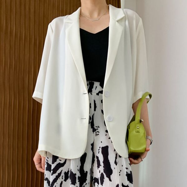 summer elegant women black all match casual daliy split traveling single breasted minimalist loose suit jacket 16w883 210510, White;black
summer elegant women black all match casual daliy split traveling single breasted minimalist loose suit jacket 16w883 210510, White;black