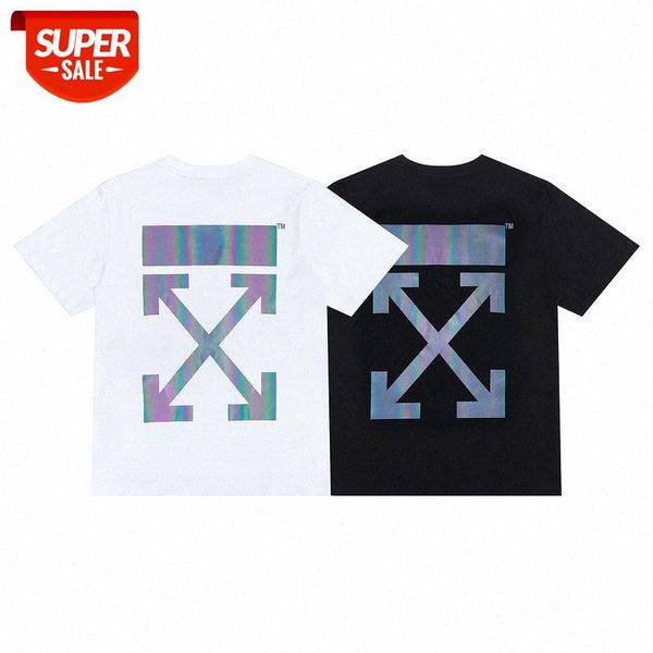 colorful reflective arrow short-sleeved t-shirt ow european version loose men and women couple bottoming shirt #zp7h, White;black
colorful reflective arrow short-sleeved t-shirt ow european version loose men and women couple bottoming shirt #zp7h, White;black