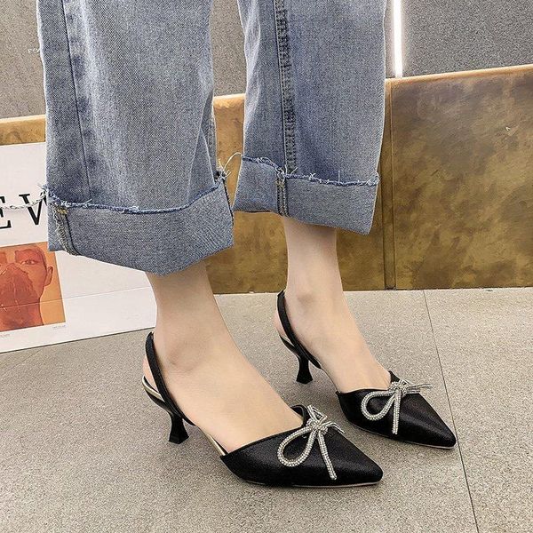 summer women pumps pointed toe high heels rhinestone bow party wedding comfortable sandals zapatos de mujer, Black
summer women pumps pointed toe high heels rhinestone bow party wedding comfortable sandals zapatos de mujer, Black