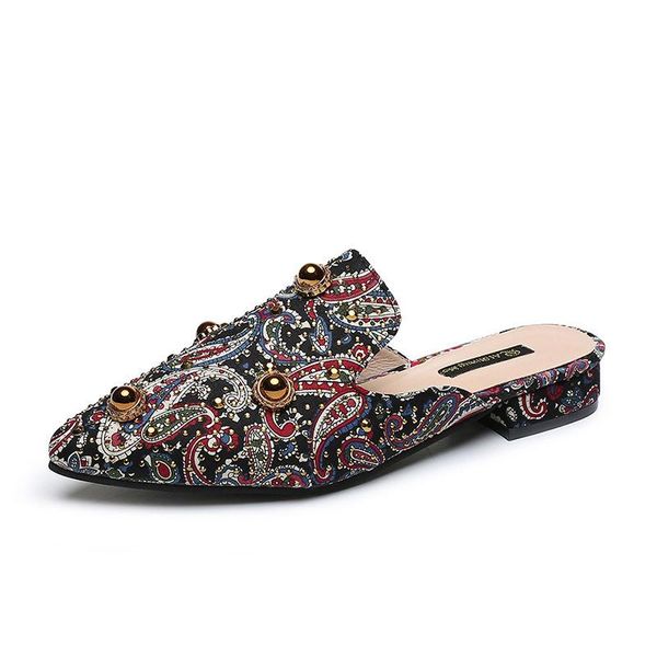 korean 2021 women low heel slippers crystal rivet cover toe mules talons feminino ladies chaussure half slide cozy shoes, Black
korean 2021 women low heel slippers crystal rivet cover toe mules talons feminino ladies chaussure half slide cozy shoes, Black
