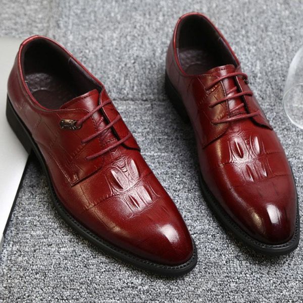 dress shoes men's leather business fashion cowhide wedding casual british crocodile, Black
dress shoes men's leather business fashion cowhide wedding casual british crocodile, Black
