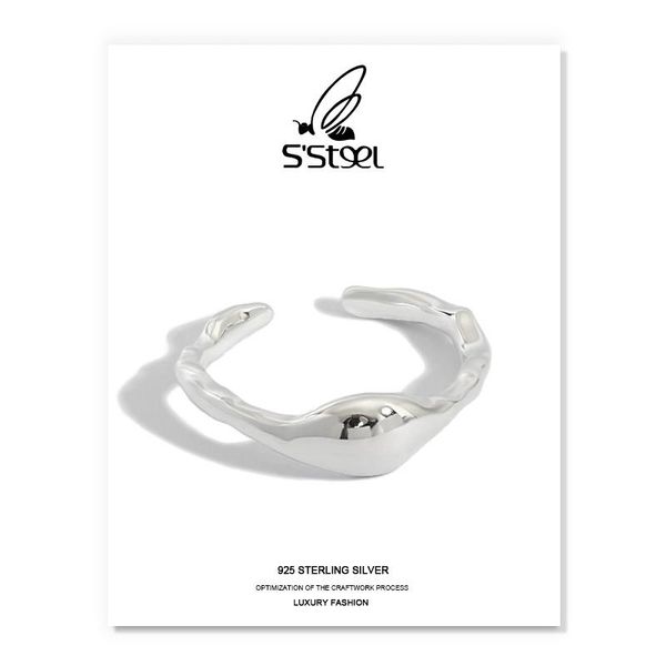 s'steel irregular ring sterling silver 925 gift for women korean designer personalited minimalist adjustable fine jewellery cluster rin, Golden;silver
s'steel irregular ring sterling silver 925 gift for women korean designer personalited minimalist adjustable fine jewellery cluster rin, Golden;silver