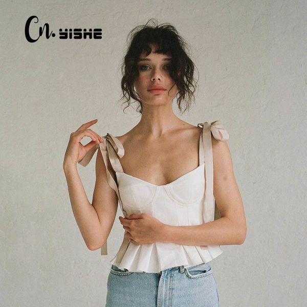 cnyishe crop female sleeveless bandage short strap for women camis fashion korean style camisole summer vest 210419, White
cnyishe crop female sleeveless bandage short strap for women camis fashion korean style camisole summer vest 210419, White