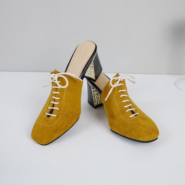 us4-15 womens round toe lace up slippers slingbacks slides mules chunky high heel shoes suede leather 4colors plus size 34-50, Black
us4-15 womens round toe lace up slippers slingbacks slides mules chunky high heel shoes suede leather 4colors plus size 34-50, Black