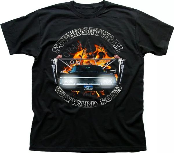 supernatural winchester bros impala sam dean black printed t-shirt 9613, White;black
supernatural winchester bros impala sam dean black printed t-shirt 9613, White;black
