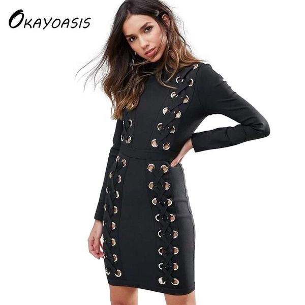 casual dresses okayoasis autumn dress mini slim office long sleeve bandage solid hole party bodycon vestidos, Black;gray
casual dresses okayoasis autumn dress mini slim office long sleeve bandage solid hole party bodycon vestidos, Black;gray