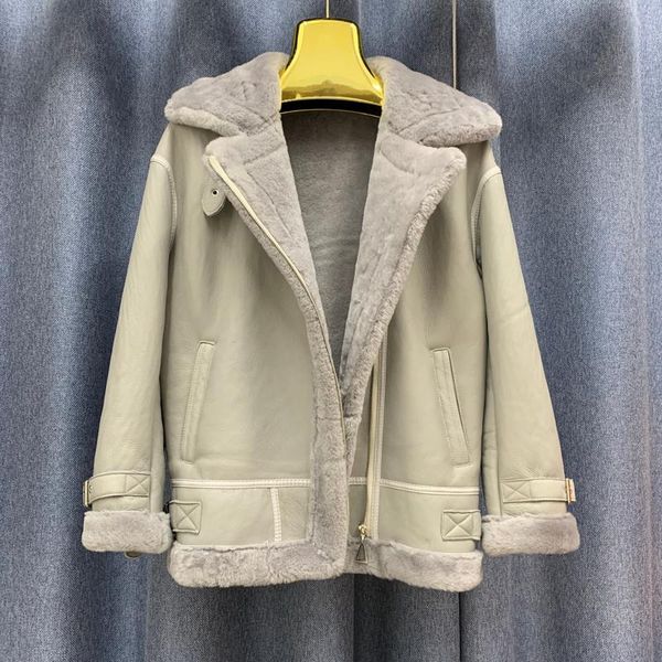 women's fur & faux fashion 100% real sheepskin and genuine leather shearling wool jacket motorcycle female coat plus size outwear c21, Black
women's fur & faux fashion 100% real sheepskin and genuine leather shearling wool jacket motorcycle female coat plus size outwear c21, Black